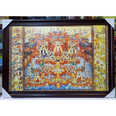 Tranh phật  tây phương cực lạc thế giới