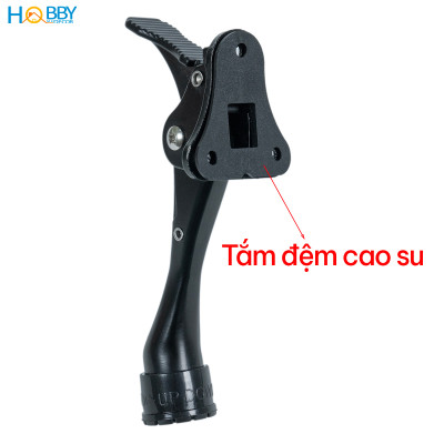 Chặn cửa móng ngựa một chiều có lẫy bật sơn đen Hobby home decor CMG3