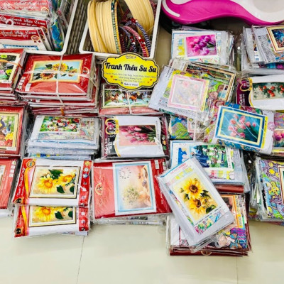 Tranh thêu chữ thập Chúa chăn cừu LV3504, kích thước 125 x 63 cm