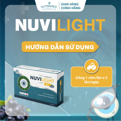 Viên uống Nuvilight hỗ trợ tăng cường thị lực, giảm khô mắt mỏi mắt (Hộp 30 viên) - Nutramed