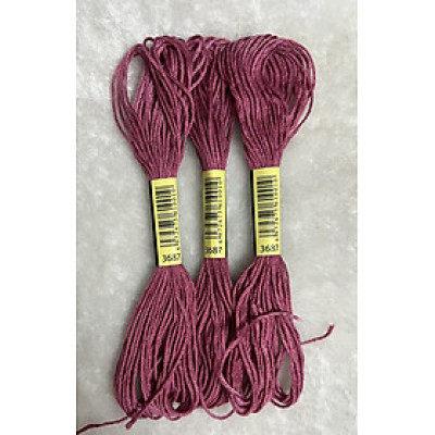 Chỉ cotton thêu tranh chữ thập theo mã DMC, mã từ 3607 đến 3689