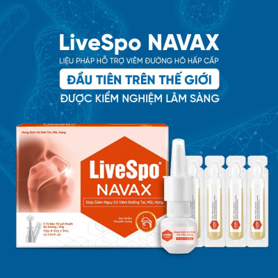 Xịt mũi Giảm nghẹt mũi, chảy nước mũi - Livespo NAVAX chuyên dụng - Hộp 10 ống x 4ml