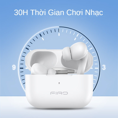 Tai Nghe Bluetooth FIRO Fi5 Pro2 - Tai Nghe Không Dây FIRO Công Nghệ Bluetooth V5.3 - Kháng Nước IPX5 - Điều Khiển Cảm Ứng Thông Minh - Âm Bass Cực Hay - Chống Ồn Cực Tốt - Tai Nghe FIRO Fi5 Pro2 Tương Thích Với Tất Cả Dòng Máy - Hàng Chính Hãng