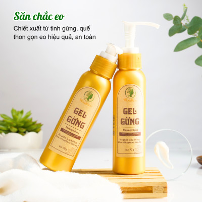 Combo 1 gel gừng giảm eo + 1 hộp thảo mộc vệ sinh cho mẹ Wonmom