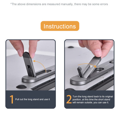 Giá đỡ laptop kệ đỡ máy tính tản nhiệt siêu mỏng gọn có 2 nấc độ cao - Hàng chính hãng