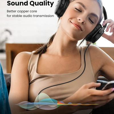 Ugreen UG40187AV139TK 3M 3.5mm góc nghiêng phải Cáp AUX âm thanh 2 đầu 3.5mm - HÀNG CHÍNH HÃNG