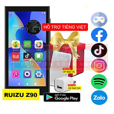 (Hỗ Trợ Tiếng Việt) Máy Nghe Nhạc Android MP4 Màn Hình Cảm Ứng 4.0 Inch Bluetooth WiFi Ruizu Z90 Bộ Nhớ Trong 64GB - Hàng Nhập Khẩu