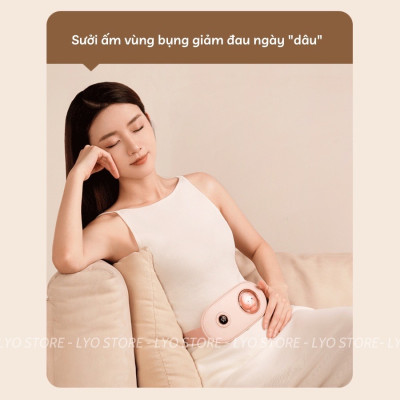 ￼Đai Chườm Nóng Massage Bụng KAW 6 Chế Độ Màn LED Thông Minh, Giảm Đau Bụng Kinh Nhanh Chóng, Làm Ấm Vùng Bụng Vùng Lưng