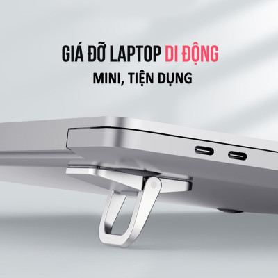 Giá đỡ laptop di động GL1x01 đế tản nhiệt cho Laptop, kê laptop Mac tiện lợi - Hàng chính hãng