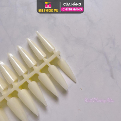 Vỉ Móng Mẫu 240 Móng Form Nhọn Tập Vẽ Tập Sơn, Nhựa Cao Cấp, Phù Hợp Học Viên Và Thợ Làm Nail, Gói 10 Vỉ 24 Móng Nữ