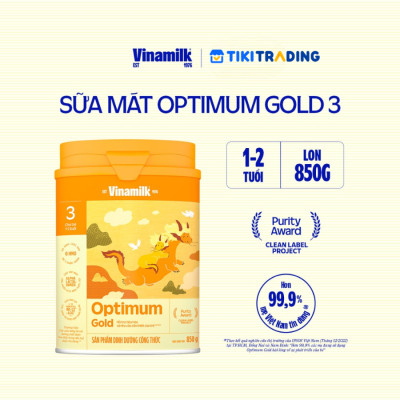 Sữa bột Vinamilk Optimum Gold Step 3 Hộp Thiếc 850g