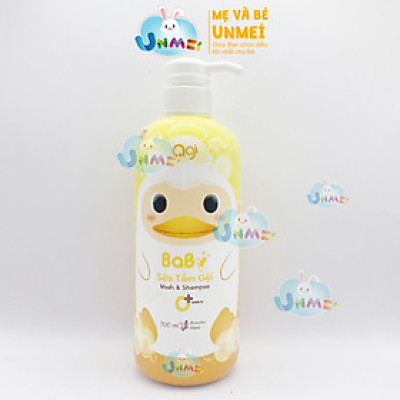 Sữa Tắm Gội AGI 700ml - Hương Phấn Baby
