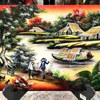 Tranh sơn mài - ĐỒNG QUÊ VIỆT NAM - Size 40x60 cm