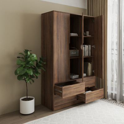 HAPPY FURNITURE ,Tủ lưu trữ 3 cửa mở - LAYLA , TCM_274 , 119cm x 45cm x 190cm DxRxC