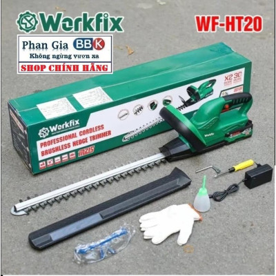 Máy cắt tỉa hàng rào cắt cây cảnh WORKFIX chính hãƞg - Động cơ lõi đồng 100% - chân pin phổ thông
