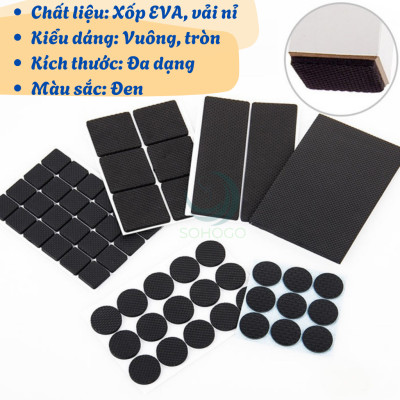 Bộ Lót Chân Nội Thất Đa Năng (48 Miếng) Miếng Lót Êm – Sàn Yên Tĩnh, Nhà Gọn Gàng Bộ Lót Chống Xước Siêu Bám – Chân Bàn Ghế “Không Làm Phiền” Chân Êm Sàn Mượt – Combo 48 Miếng Lót Nội Thất