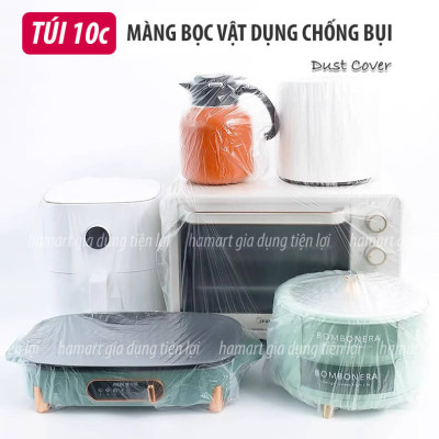 Túi 10 Màng Bọc Phủ Đồ Gia Dụng Chống Bụi Bọc Lồng Quạt Nồi Cơm Điện Lò Vi Sóng Bảo Quản Tiện Lợi
