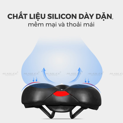 Đệm Yên Xe Đạp GEL ACTIV-66 kích thước 27.5x16cm Chất Liệu Da PU và Đệm Silicon Mềm Mại, Thoáng Khí Cho Xe Đạp Road, Xe đạp Touring - Mai Lee