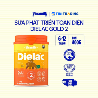 Sữa Bột Vinamilk Dielac Alpha Gold IQ Step 2 Hộp Thiếc (400g)