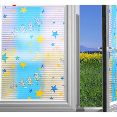 Cuộn 5 Mét Decal Giấy Dán Kính Mặt Trăng Và Thú (5 Mét dài x 0.45 Mét Ngang)