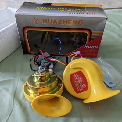 Còi Ngân Ô TÔ Xe Máy Kiểu Ốc Sên 8 Tiếng 12v-24v Loại Tốt: Âm Thanh Sắc Nét, Độ Bền Vượt Trội