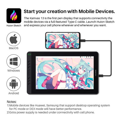 Huion Kamvas 13 (GS-1331) Graphic Tablets - Bảng vẽ Cảm ứng - Hàng chính hãng