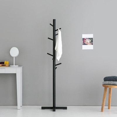 CÂY TREO QUẦN ÁO HÀN QUỐC GỖ LẮP RÁP- STANDING HANGER MÀU ĐEN
