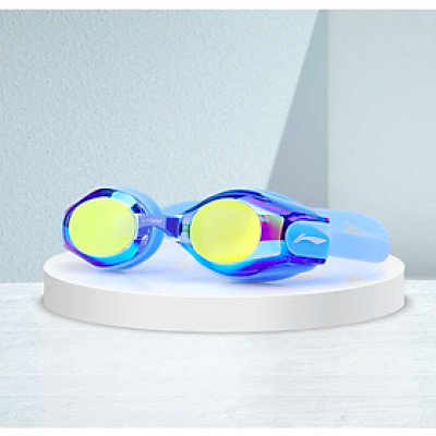 Kính bơi người lớn LI-NING tráng gương chống sương mù - Xanh dương - Hàng chính hãng