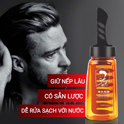 Chai  vuốt tóc cho nam  cao cấp ,chai lớn 260ml 2 trong 1 kèm lược ,tạo kiểu ,tạo nếp giữ tóc 24 giờ , nâng cao đẳng cấp phái mạnh