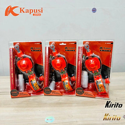 Dụng cụ búng mực thương hiệu kapusi tools dài 50m bao gồm lọ mực và bút chì sử dụng trong công việc xây dựng, nội thất