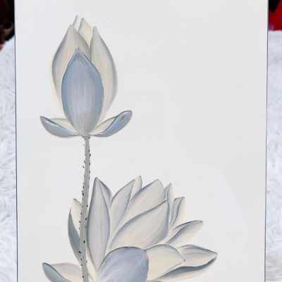 Tranh sơn mài cao cấp vẽ hoa nhiều màu sắc đa dạng mẫu mã size 20x30 cm