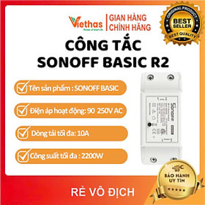 Công Tắc Sonoff Basic R2 Điều Khiển Từ Xa Qua Wifi