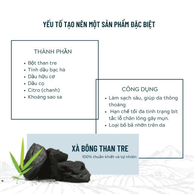 Xà bông thiên nhiên than tre DEGO PHARMA 100G - Sáng Da Mờ Thâm