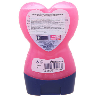 Combo 2 Chai Dầu gội và xả Bubchen Rosalea công chúa (2 in 1) 230ml