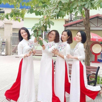 Áo Dài Thêu Truyền Thống Lụa Tô Châu Cao Cấp - Áo Dài Mian ( hình thật )