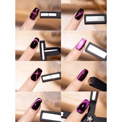 Nam Châm Mắt Mèo 5in1 Hình Chữ Thập Làm Nail, Nam Châm 5 Trong 1 Tạo Nhiều Hiệu Ứng Mắt Mèo Độc Đáo Cho Thợ Làm Nail