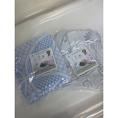 COMBO gối kê chống thoái hóa đốt sống cổ và gối kê lưng chống thoát vị đĩa đệm CHÍNH HÃNG - BẢO HÀNH 12 tháng ( THUN HOA CÚC )