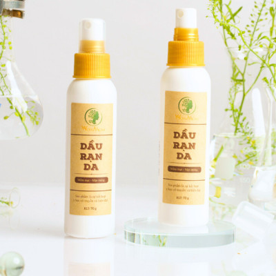 Bộ tắm thảo mộc và chống rạn Wonmom ( 1 Dầu chống rạn + 1 Sữa tắm cho mẹ )