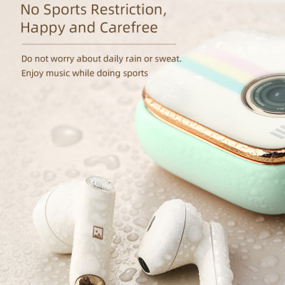 Tai nghe bluetooth Rock Retro nghe nhạc liên tục 12h - Hàng chính hãng bảo hành 1 năm