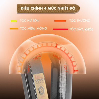 Máy duỗi tóc Kemei KM-3114P điều chỉnh 4 mức nhiệt sử dụng được cho mọi loại tóc - Hàng chính hãng