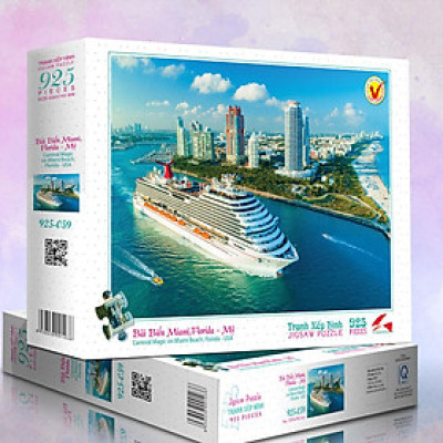 Tranh xếp Hình Tia Sáng Bãi Biển Miami,Florida, Mỹ (925 mảnh ghép)