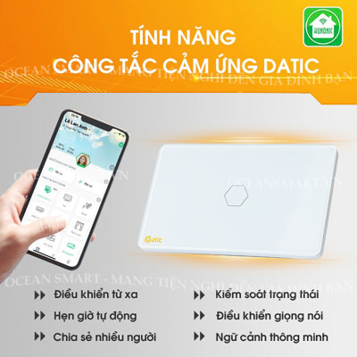 Công Tắc Cảm Ứng, Công Tắc Wifi Thông Minh Datic - DTSW
