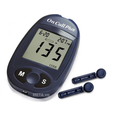 Máy đo đường huyết On Call Plus kèm 25 Que Thử - Hàng chính hãng ACON, BH Trọn đời