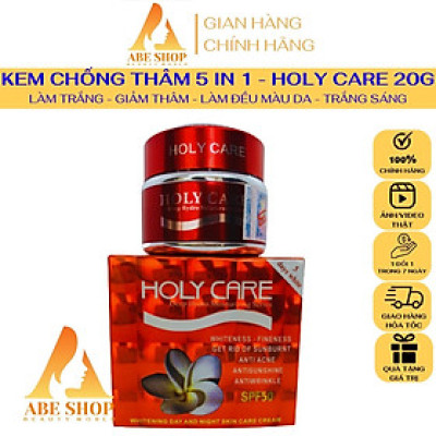 Kem HOLY CARE Đỏ 20g - WHITENING DAY AND CREAM SKIN CARE CREAM Dưỡng Trắng Da - Tái Tạo 5 in 1