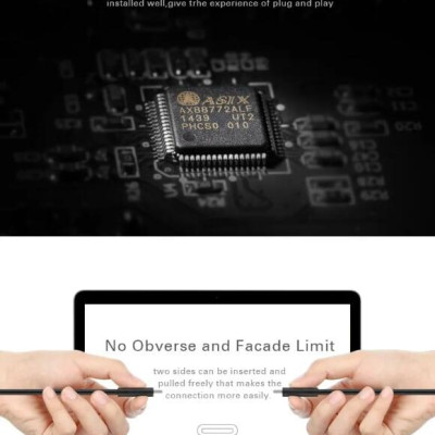 Ugreen UG3028730287TK Màu Đen Cáp chuyển đổi TYPE C sang LAN - HÀNG CHÍNH HÃNG