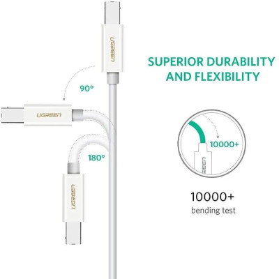 Ugreen UG40560Us241TK 1m màu trắng cáp USB Type C ra cổng máy in USB 2.0 Type B tốc độ cao - HÀNG CHÍNH HÃNG