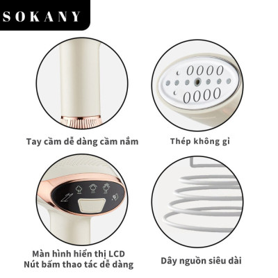 Bàn Ủi Hơi Nước Cầm Tay Cao Cấp SOKANY SK-12003, Công Suất 1500W, Ủi Nhanh Mọi Loại Vải, Thời Gian Làm Nóng Nhanh -HÀNG CHÍNH HÃNG