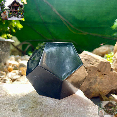 Quả cầu đa giác đá bồ kết đen NHA SAN QC1158 - 1.3 Kg (ĐK: 11.5cm)