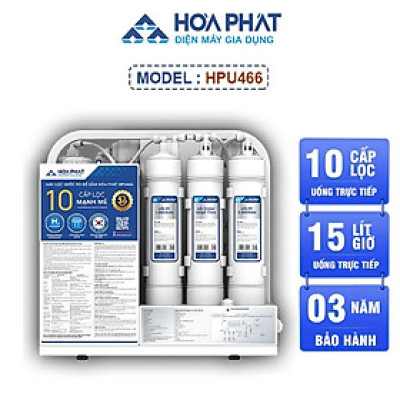 Máy lọc nước RO để gầm Hòa Phát HPU466 - Bảo hành 36 tháng - Hàng chính hãng