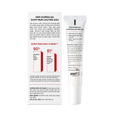 Kem dưỡng da giảm mụn chuyên sâu Acnes Lab Acne Repair Cream 20g